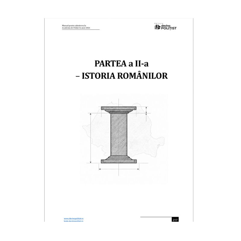 Partea II – Manual pentru Admiterea în Academia de Poliție în anul 2026