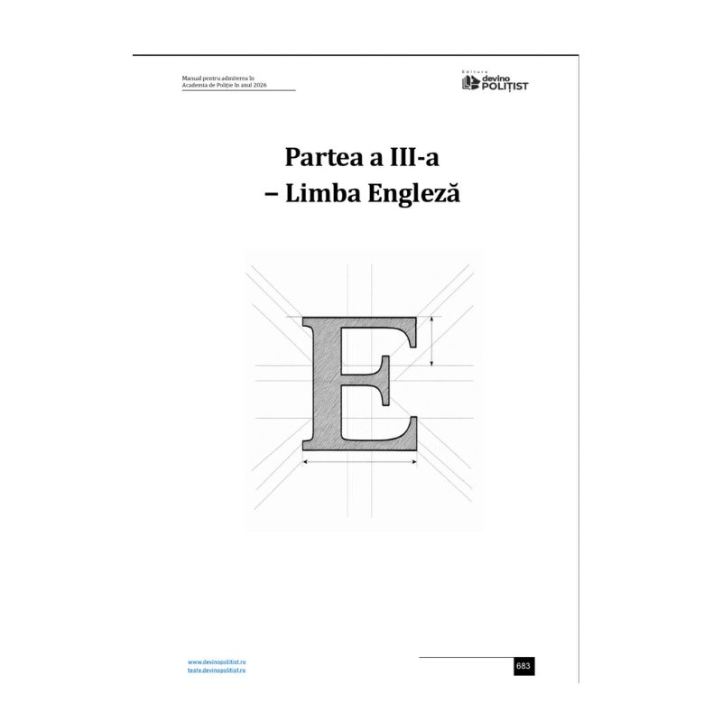 Partea III – Manual pentru Admiterea în Academia de Poliție în anul 2026
