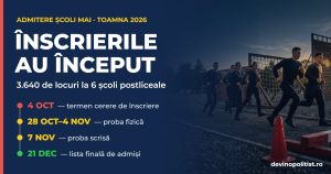admitere școli MAI 2026 calendar înscrieri
