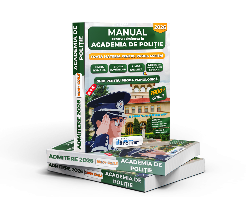 manual admitere Academia de Poliție 1800 grile