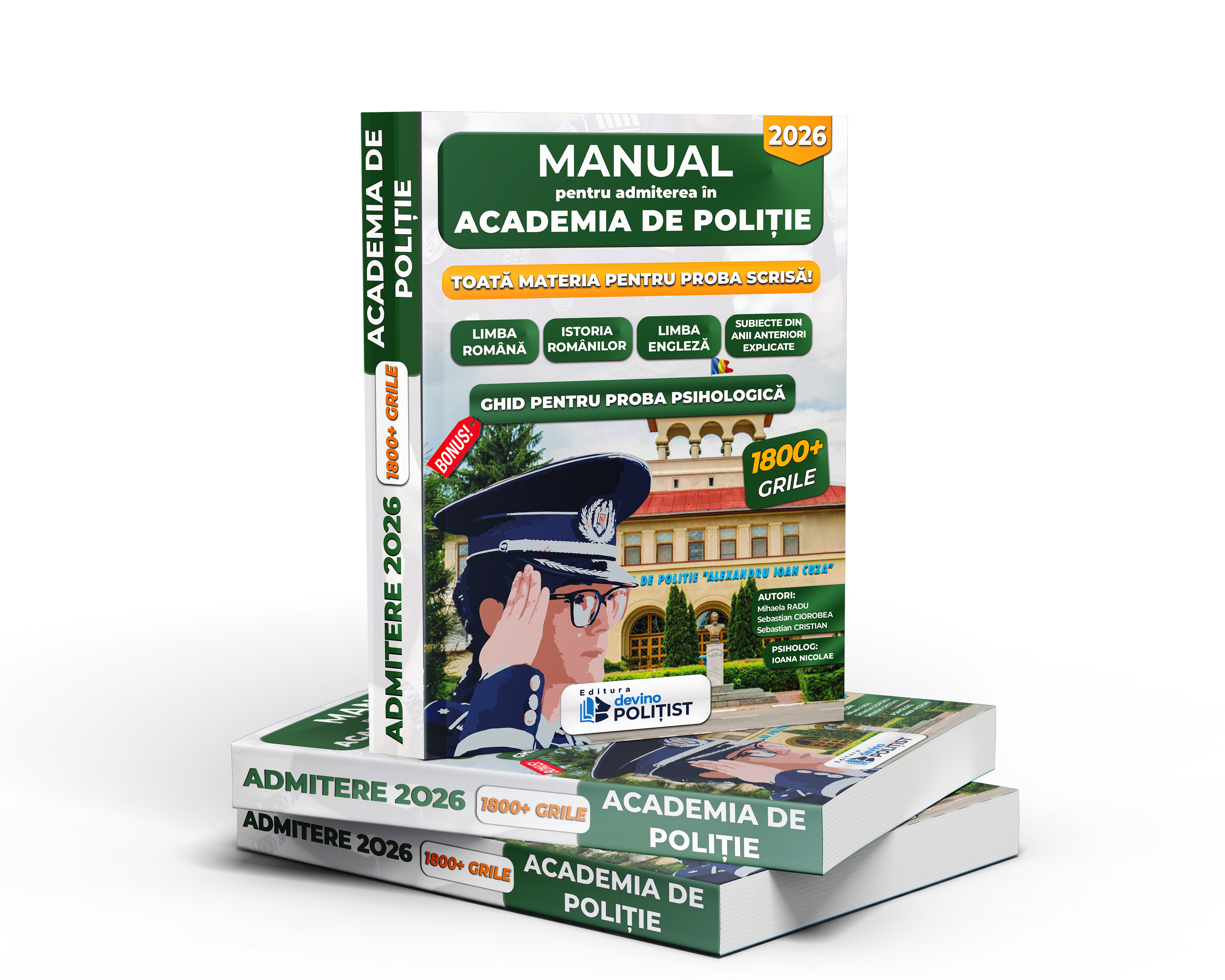manual admitere Academia de Poliție 1800 grile