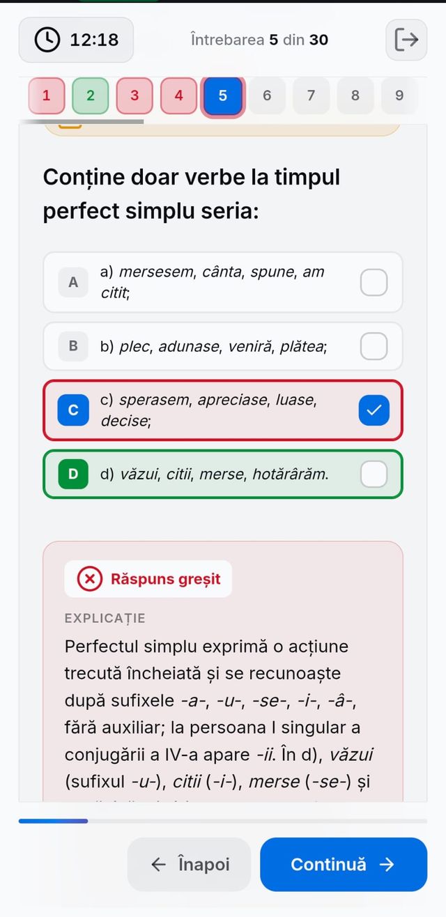 Grilă cu explicație